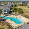 a swimming pool in a backyard